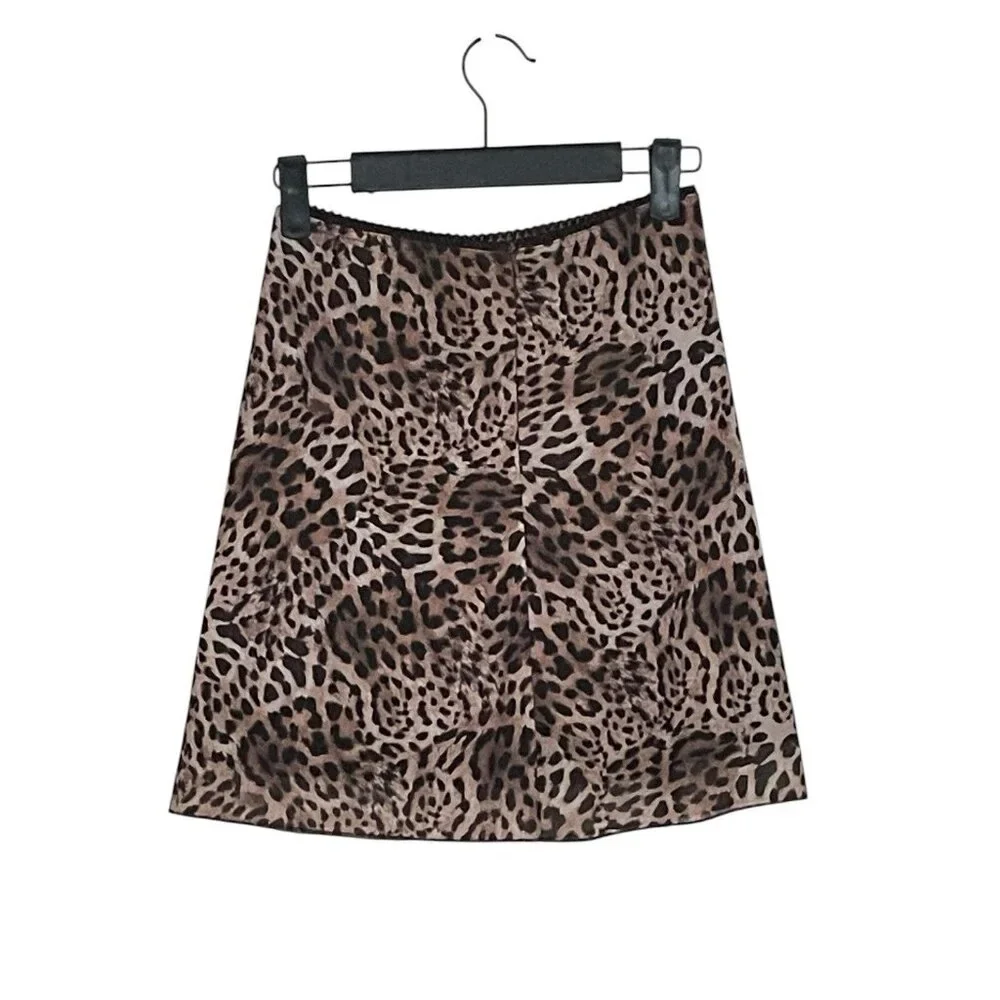 Princess Polly‎ Leopard Print Mini Skirt Size 4 Animal Print Women Lined Zipper
